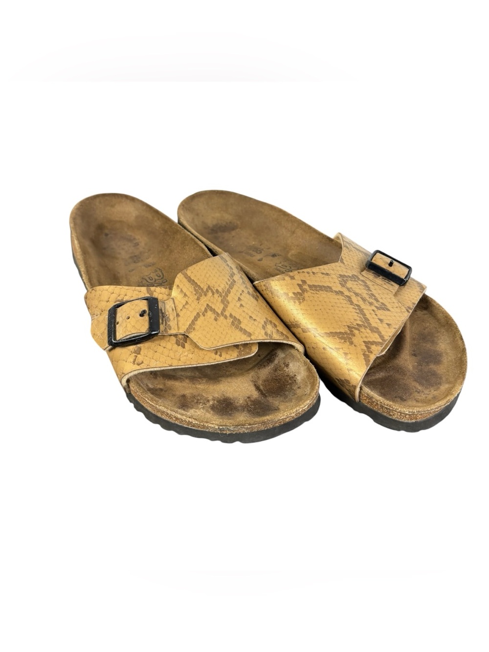 Birkenstock Fussbett BIRKI'S Catalina Snake Print Sandals Womens Size 10/265